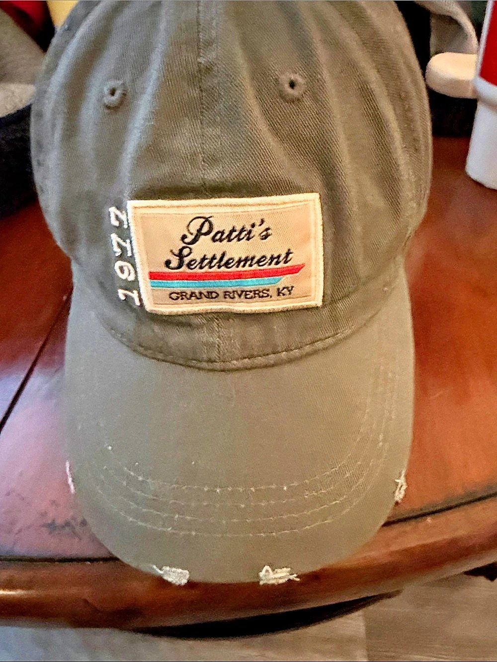 Patti's Settlement Distressed Baseball Cap in Green